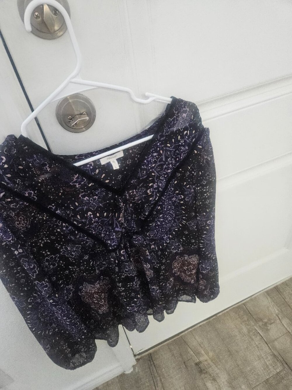 MAURICES Dressy V-neck Print Blouse